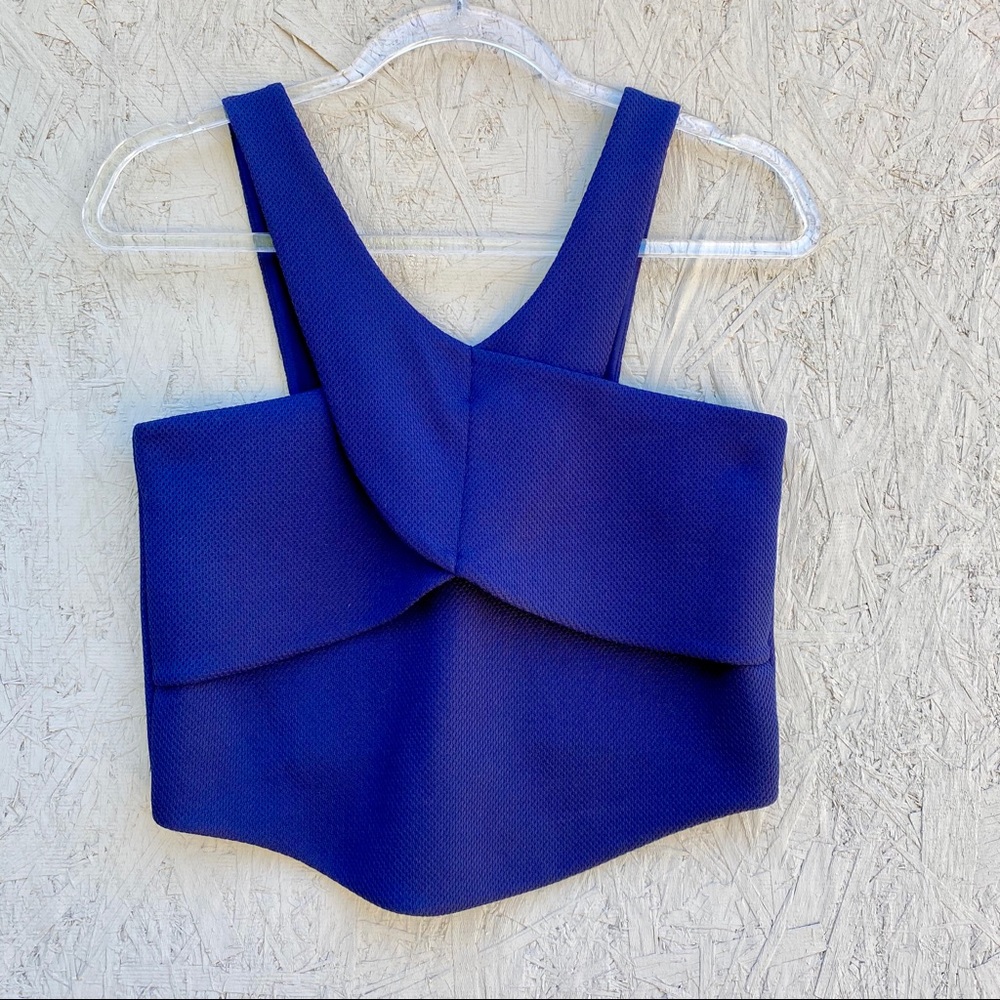 & Other Stories Asymmetrical Exposed Zip Crop Top